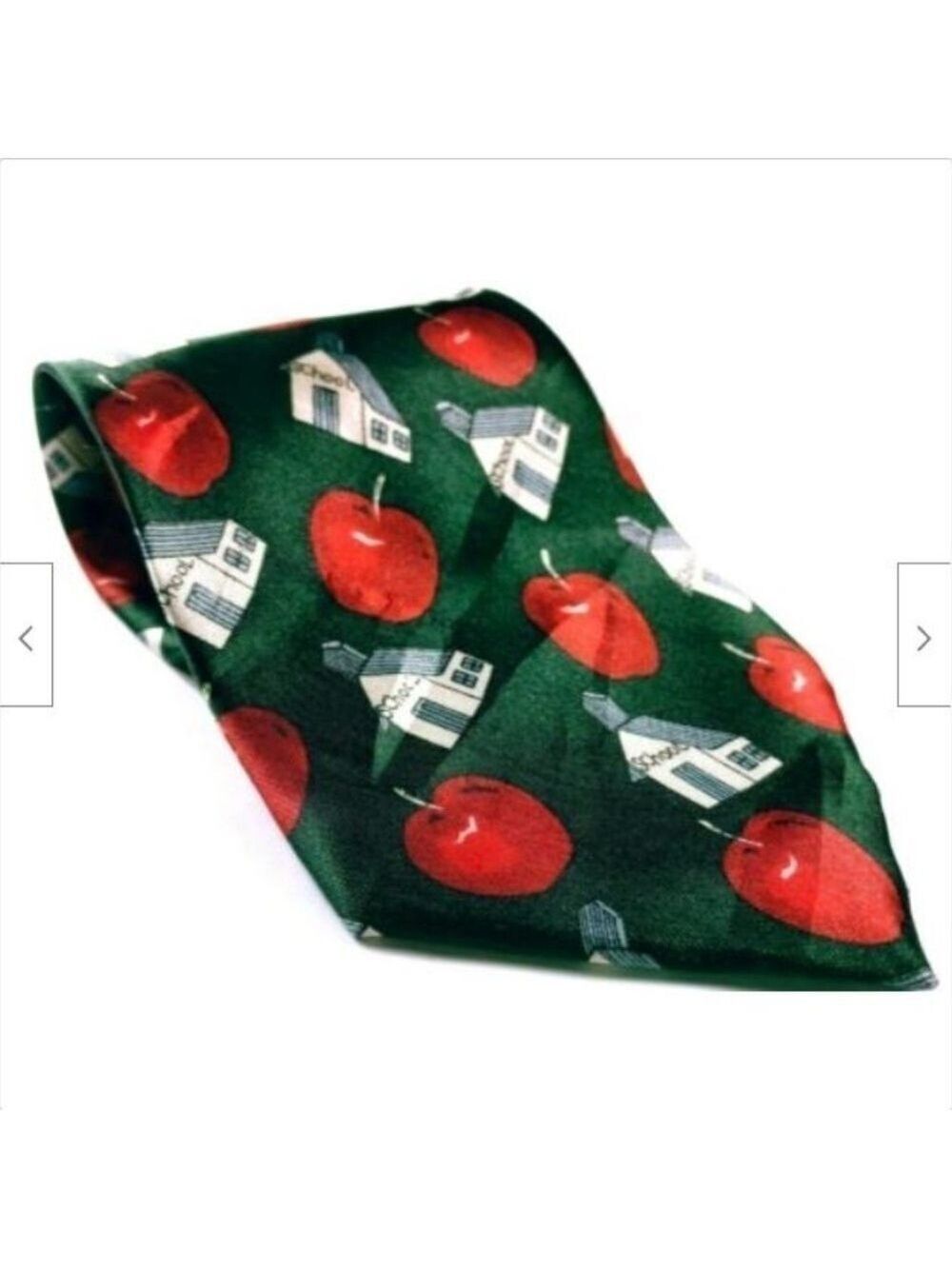 Men's Necktie Apple Education School House